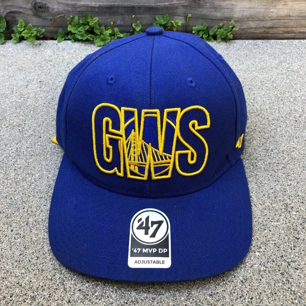 '47 FORTY SEVEN Golden State Warriors Hat Men's Baseball Cap NBA Blue Adjustable